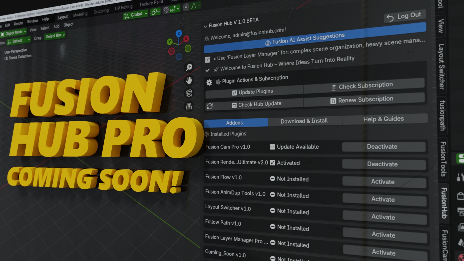 Fusion Hub V1.0 | Include 15+ Addon's