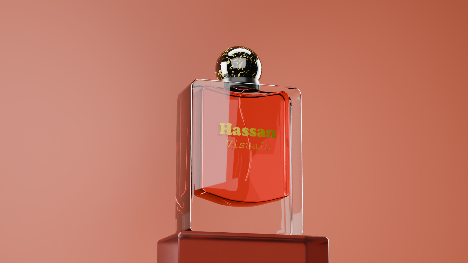 Luxury perfume render in blender