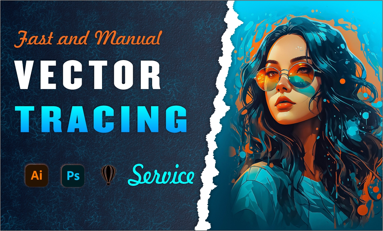 I will Manual Vector Tracing for your or image converted into a high-quality