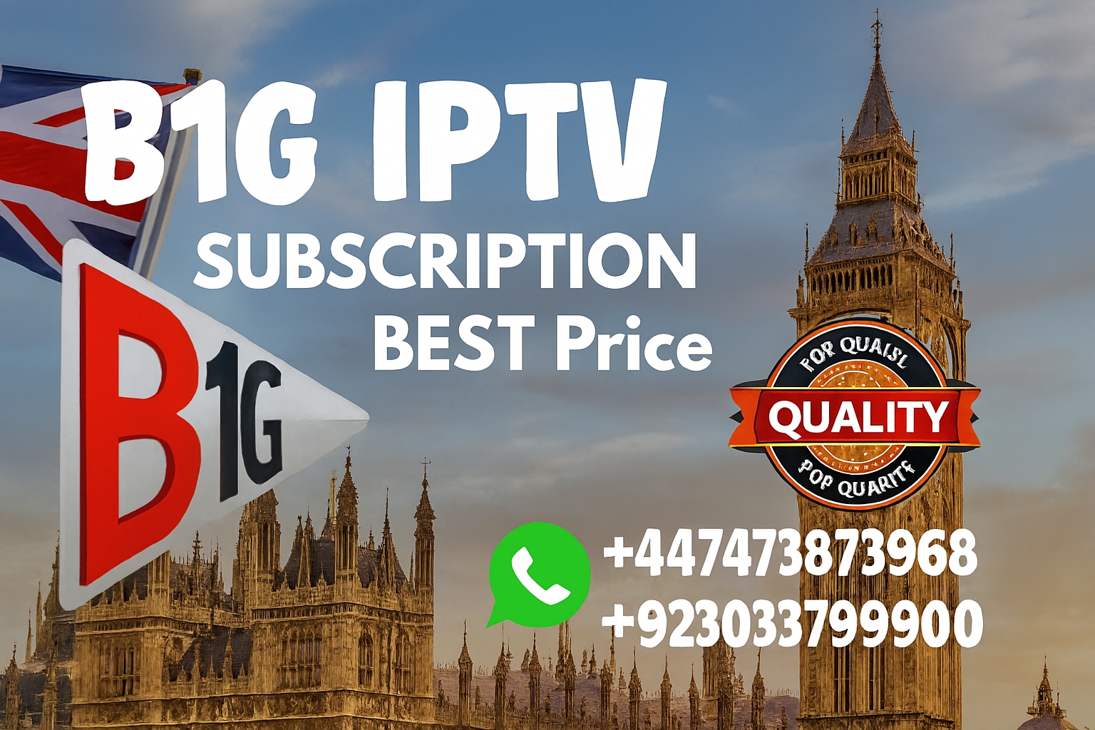 B1G IPTV Username Password - B1G Player Login - B1G IPTV Service Provider - IPTV B1G Player Subscription