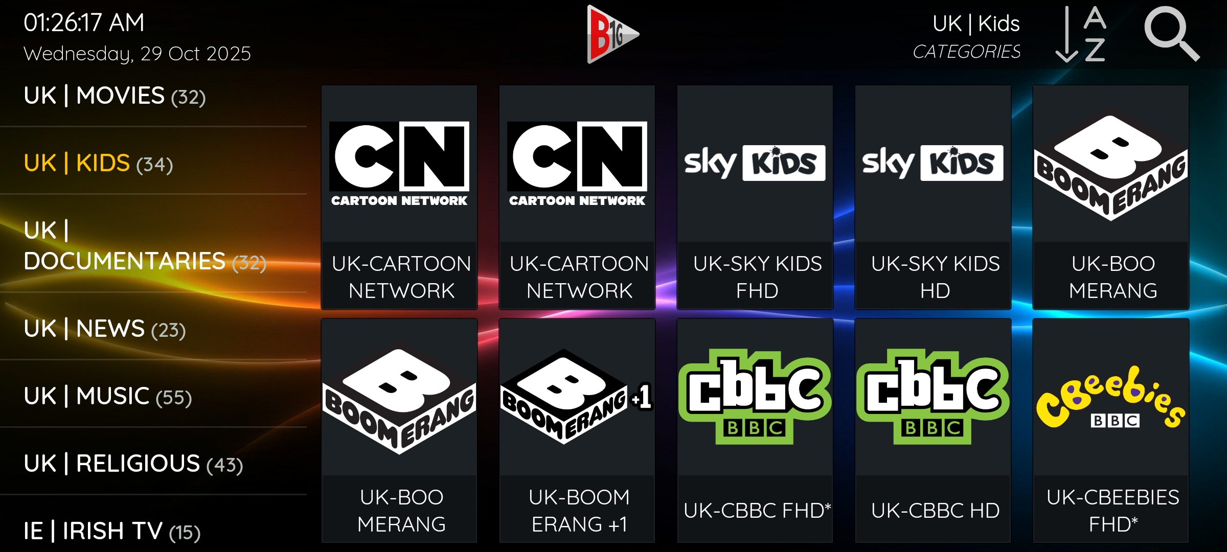 B1G IPTV Username Password - B1G Player Login - B1G IPTV Service Provider - IPTV B1G Player Subscription