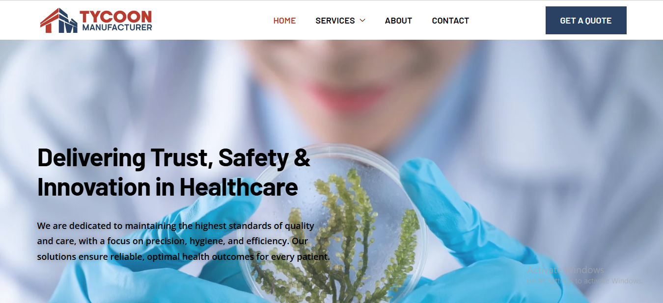 WordPress Website For Tycoon Manufacturers