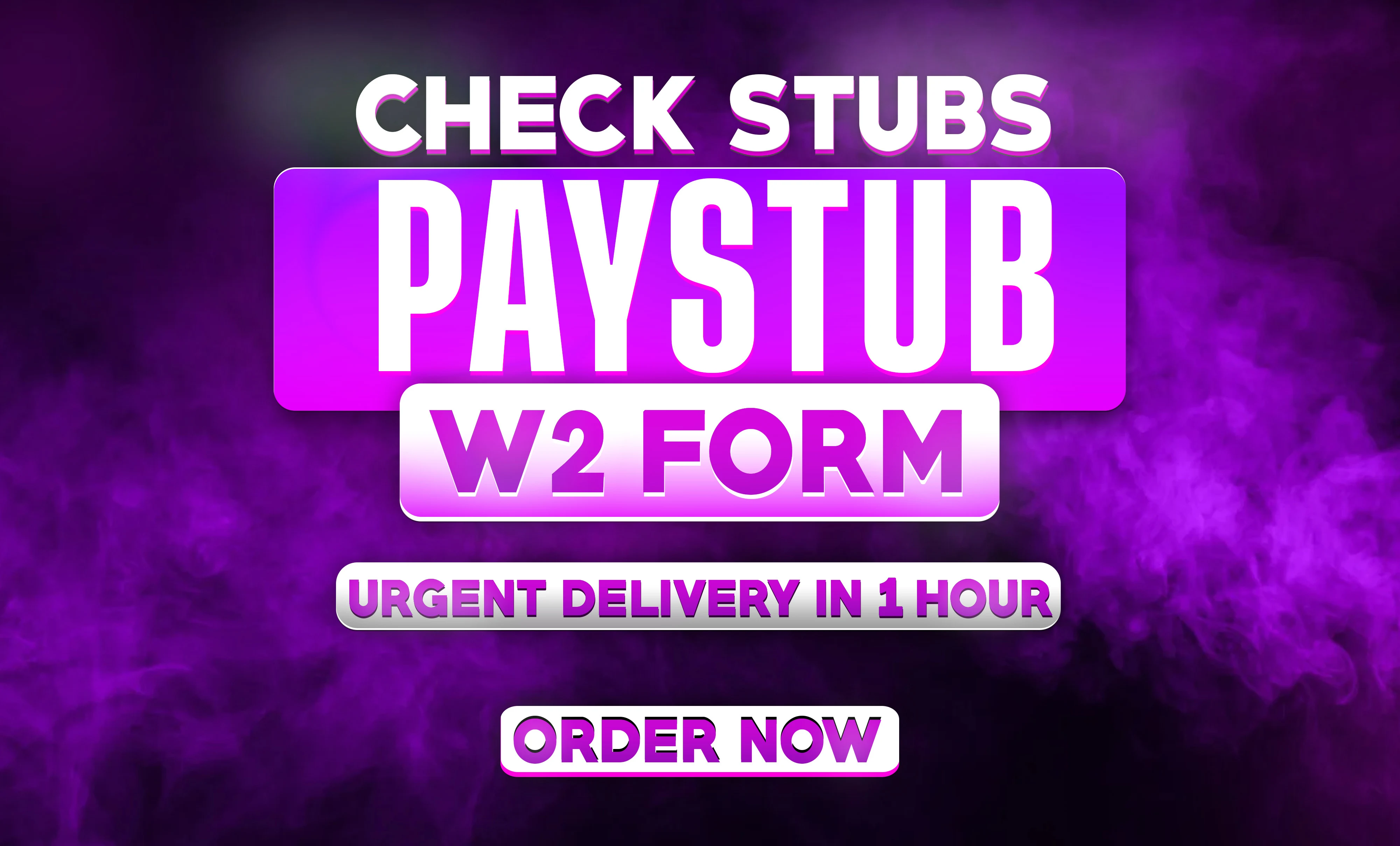 I will make adp paystub, check stubs, pay stubs, paychecks and w2