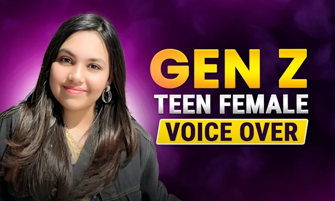 I will be female teen voice artist for youtube, cartoon character animation voice over