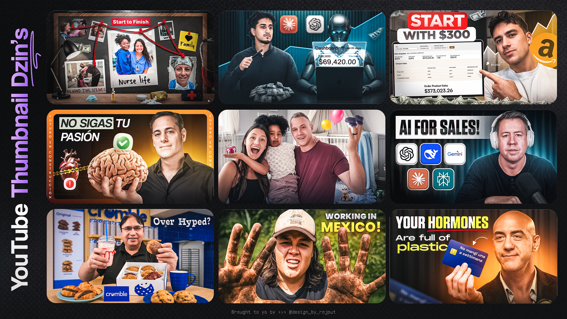 I design eye-catching, high-converting YouTube thumbnails that drive clicks and views.