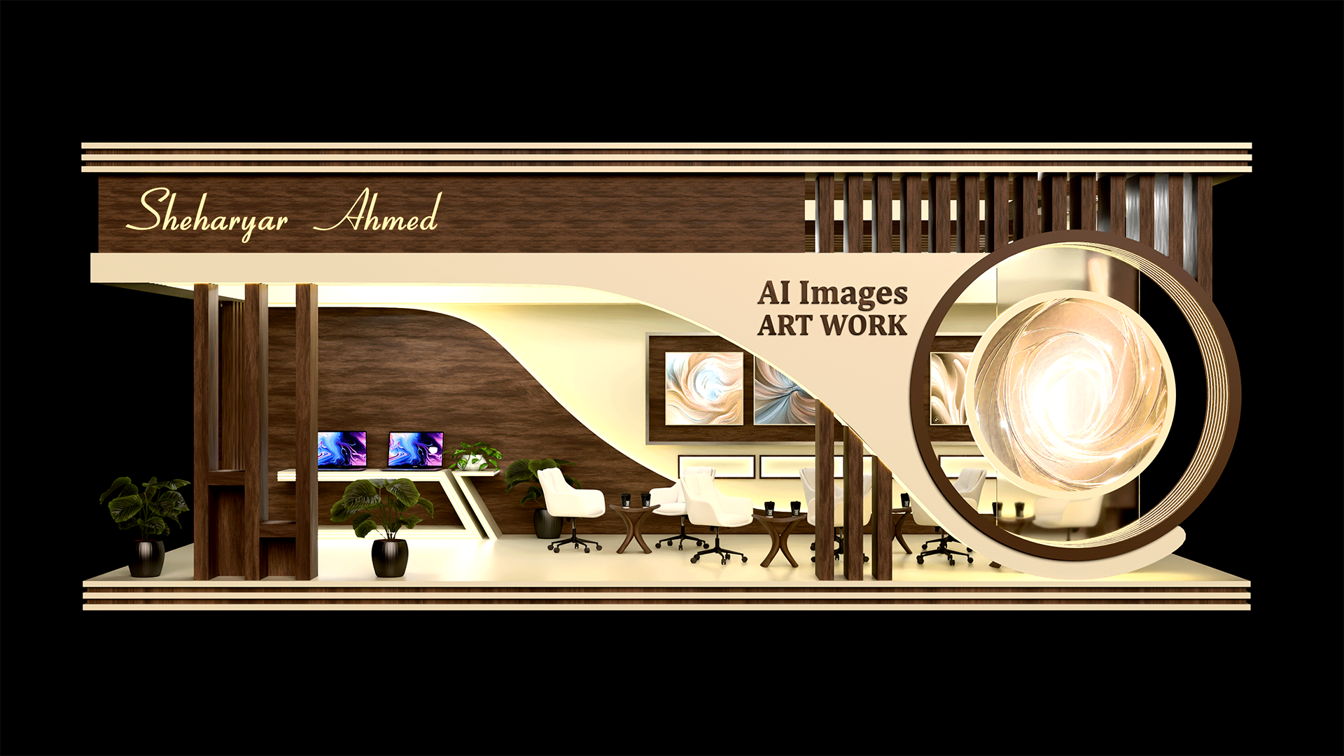 I will design professional 3d exhibition booth and trade show stall