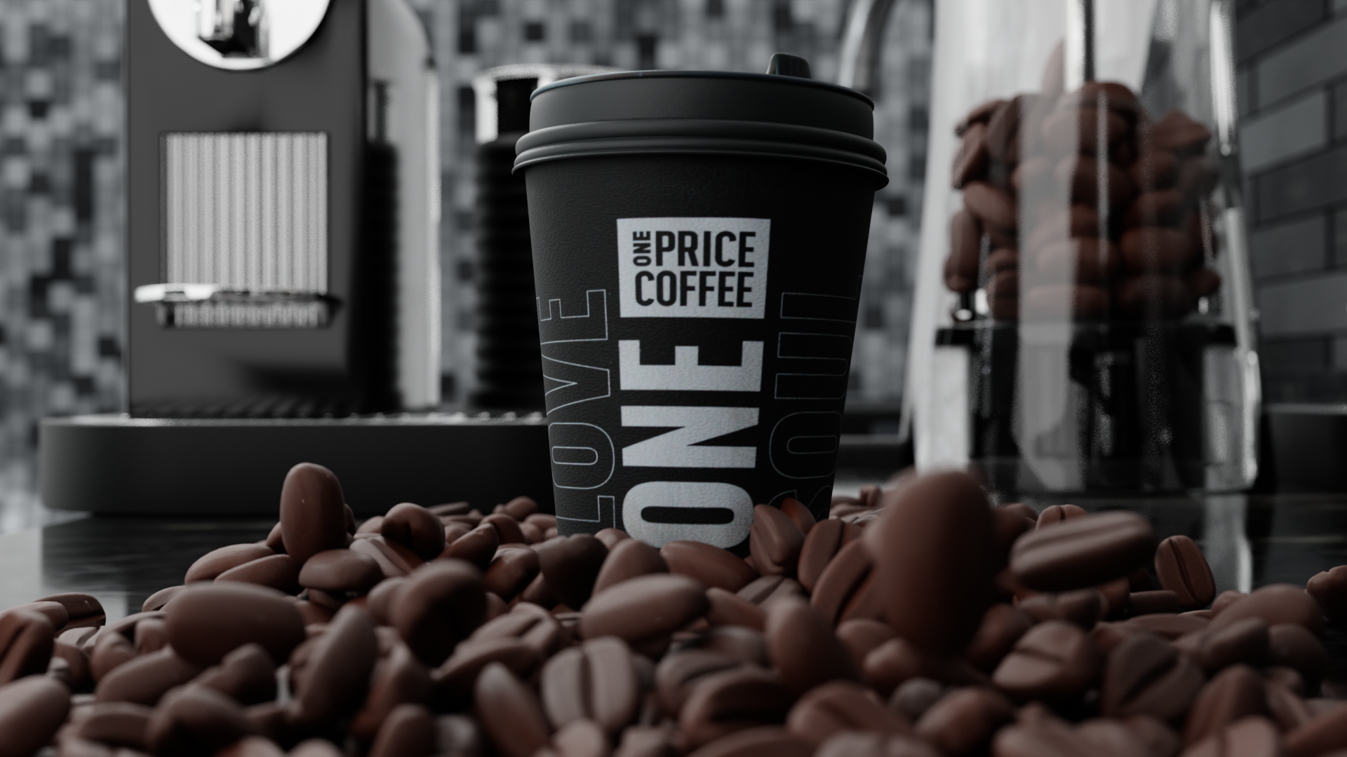 3D Coffee Beans Animation