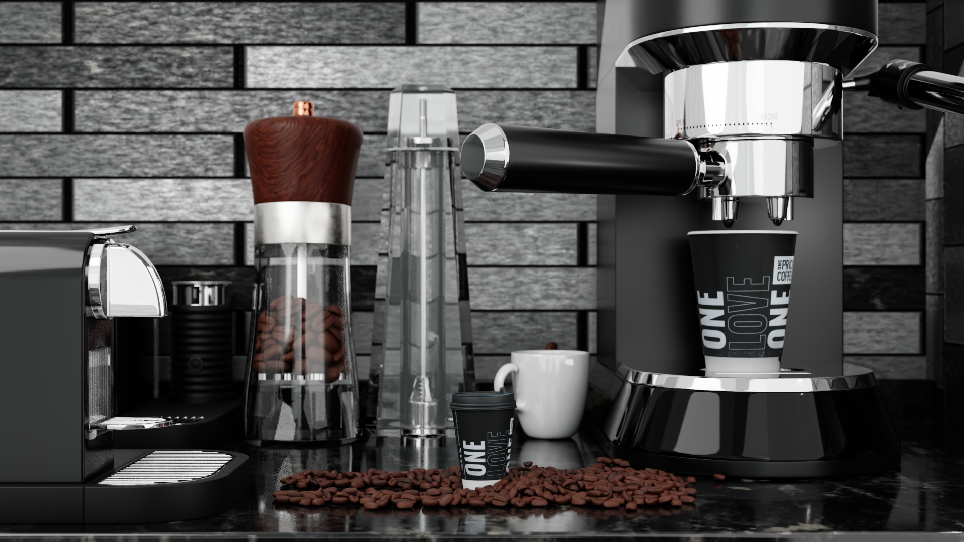 3D Coffee Beans Animation