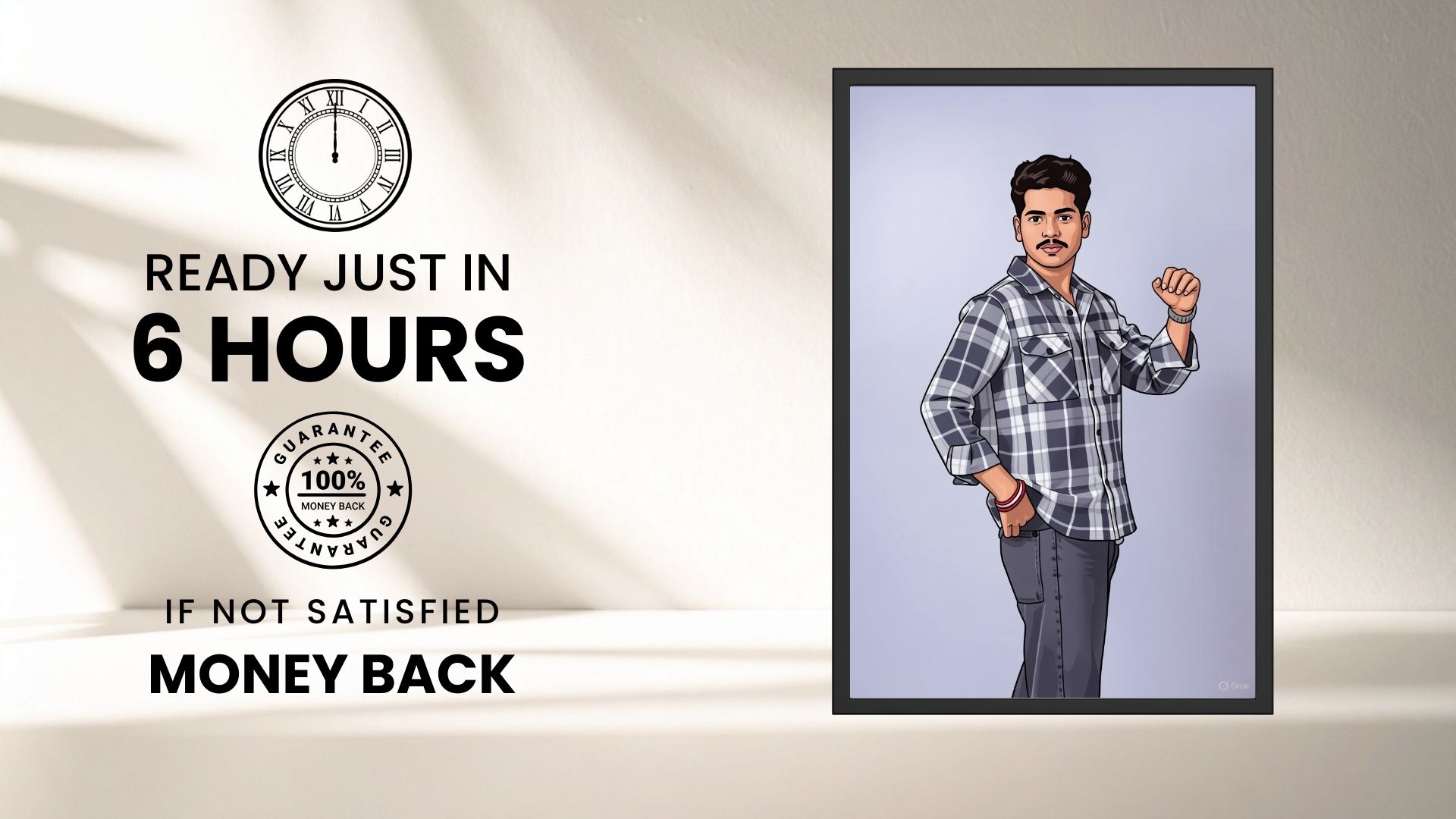 I will create your custom vector portrait art in 6 hours