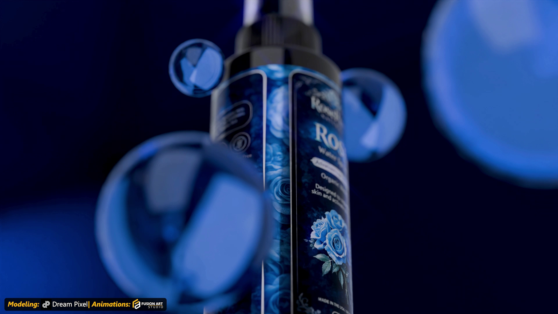 I will create 3D product animations with liquid and water simulations