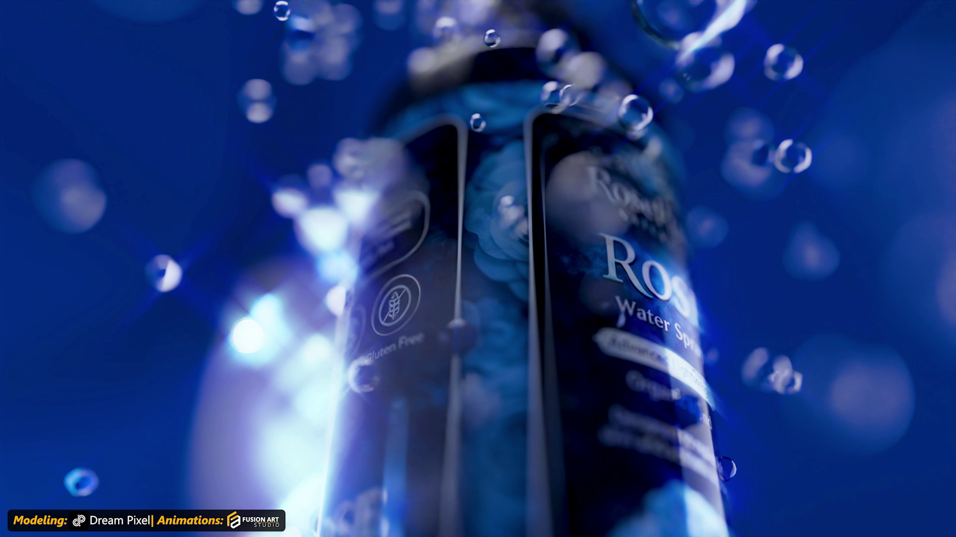 I will create 3D product animations with liquid and water simulations