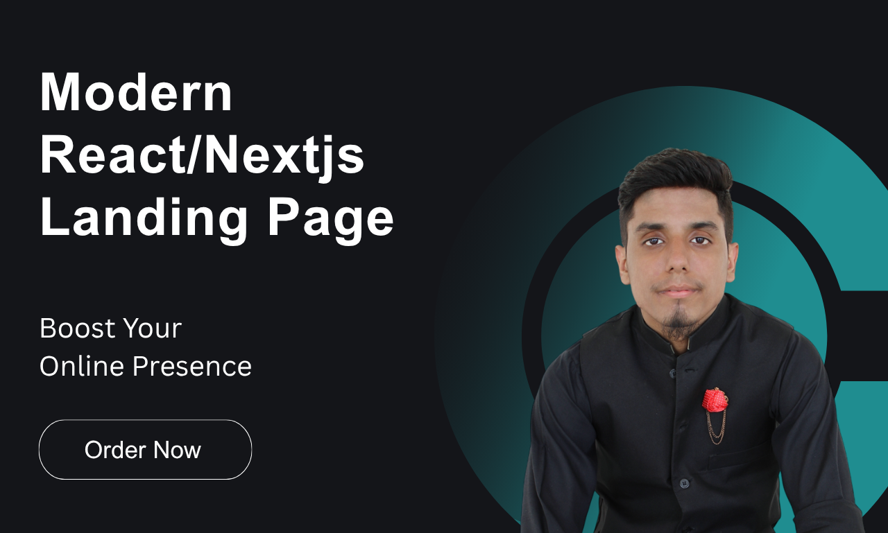 I will create a modern business landing page using React or Next.js