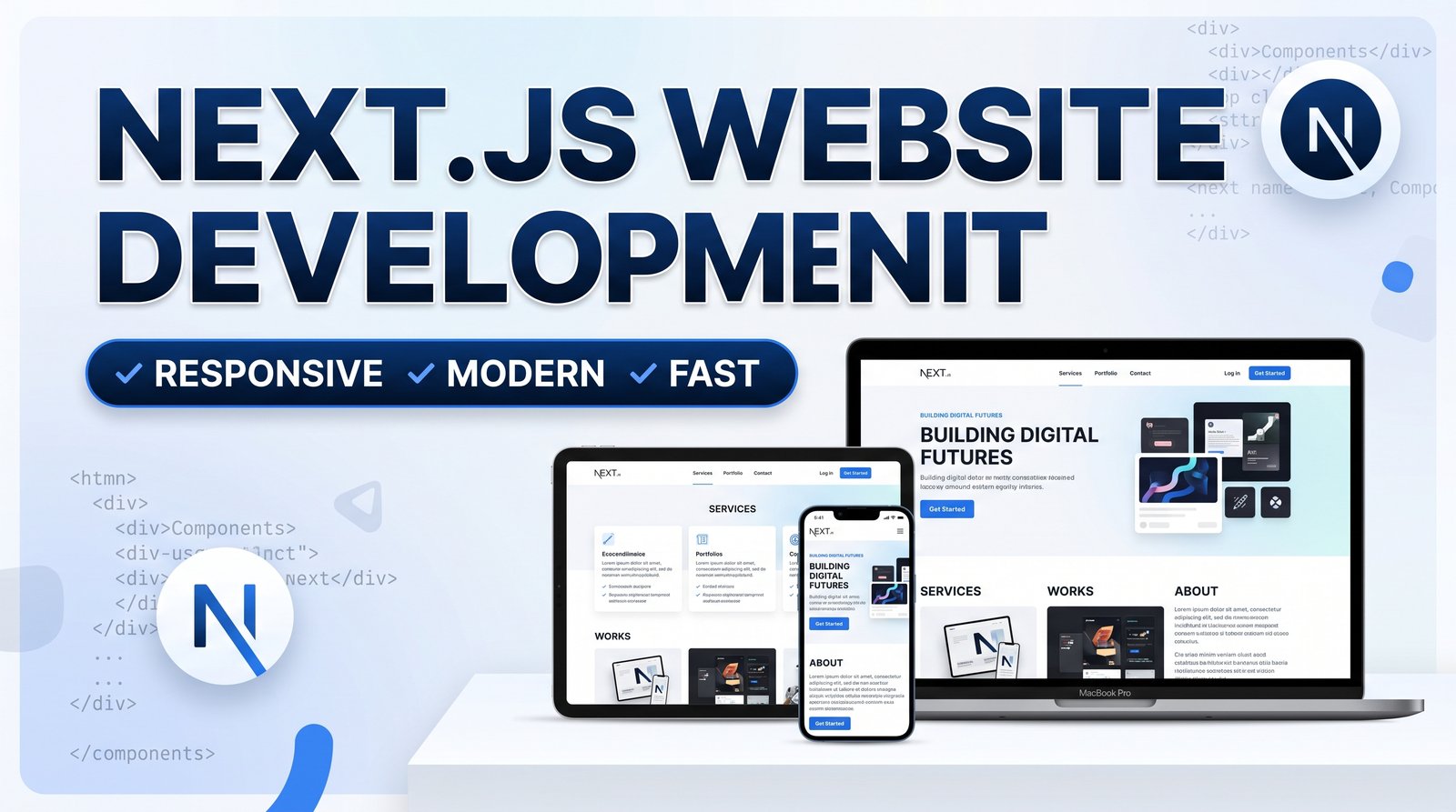 I will build a responsive nextjs website