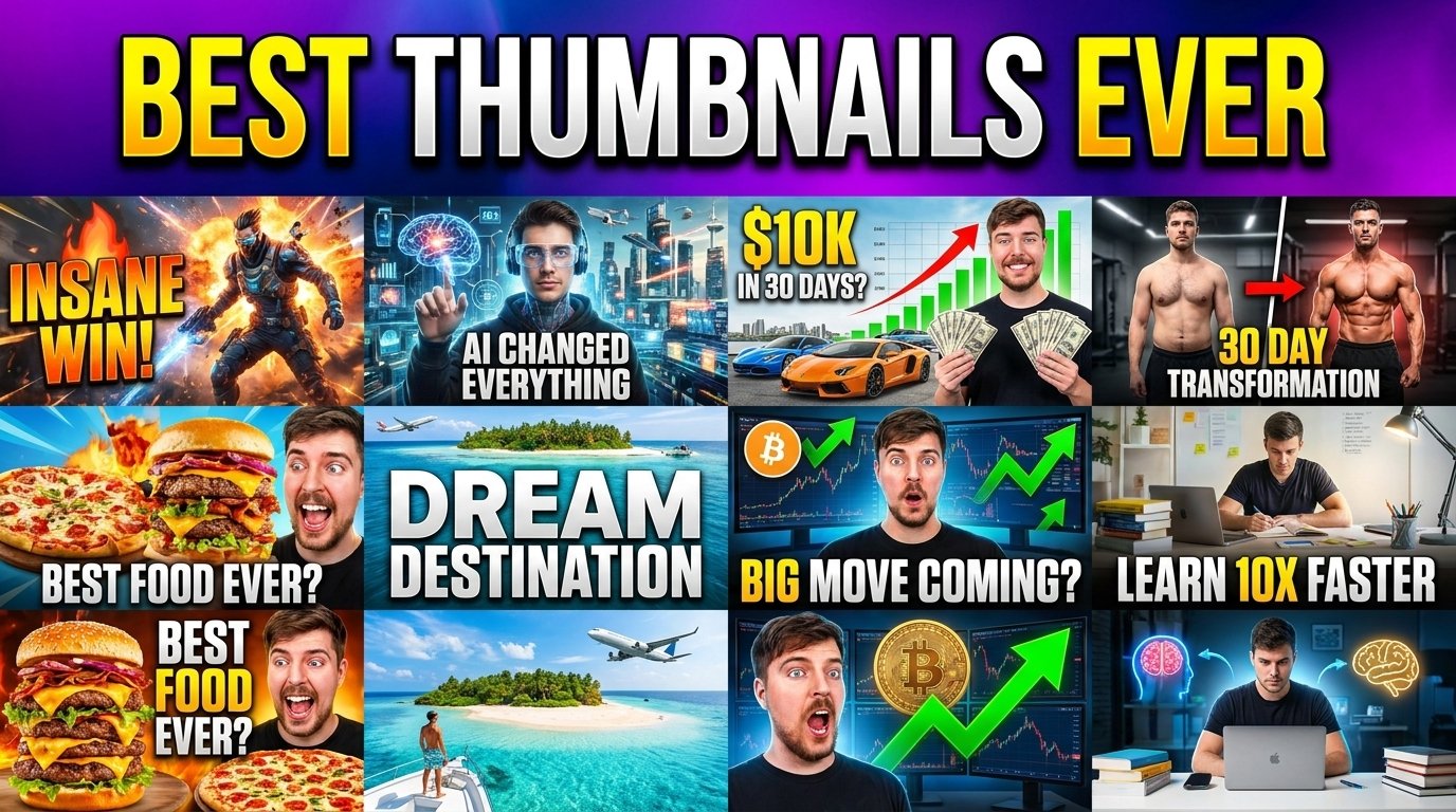 I Will Create Eye Catching YouTube Thumbnails and Professional Graphic Designs