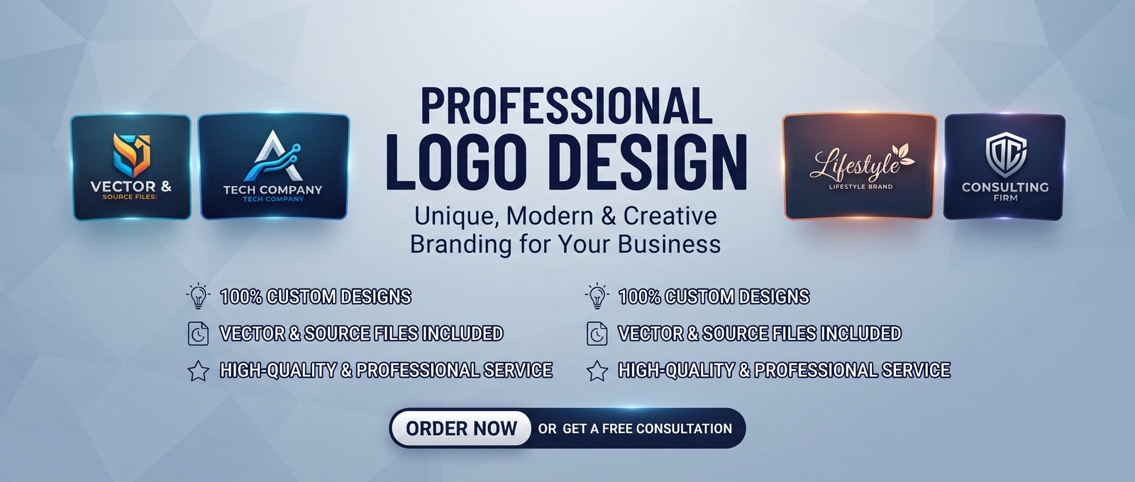 Professional Custom Logo Design for your Brand Identity