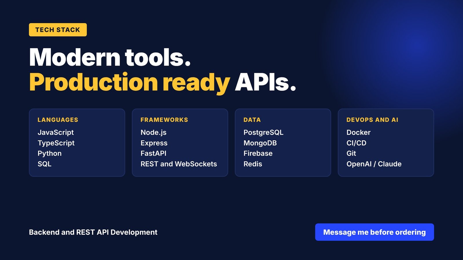 I will build secure backend and REST APIs using Node.js, Express and FastAPI Portfolio 6