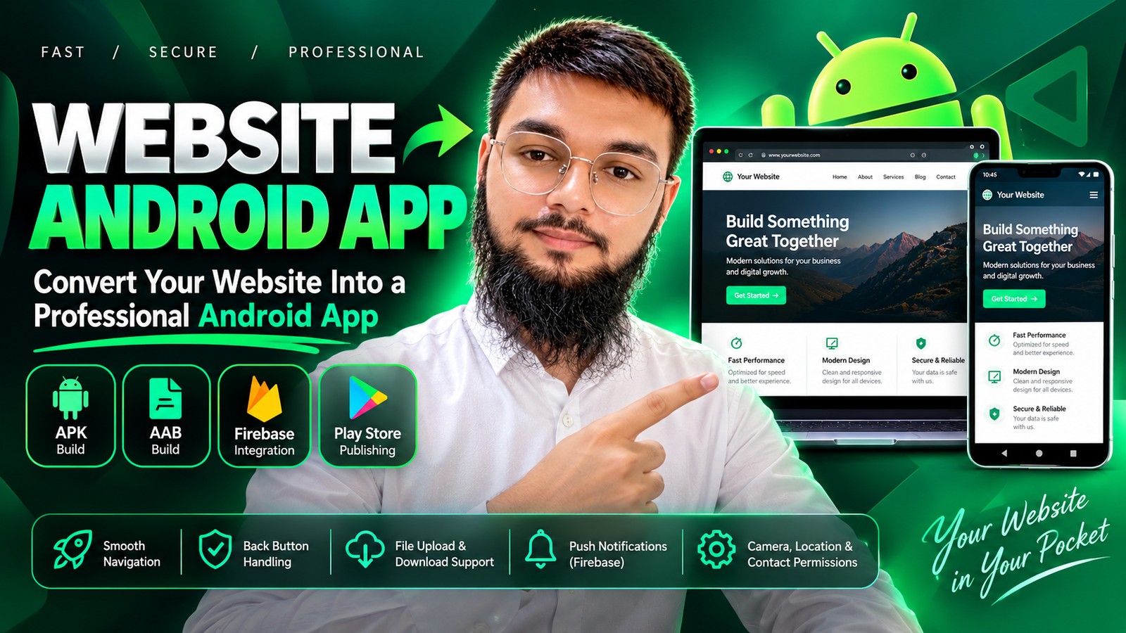 I will convert your website into a professional Android app