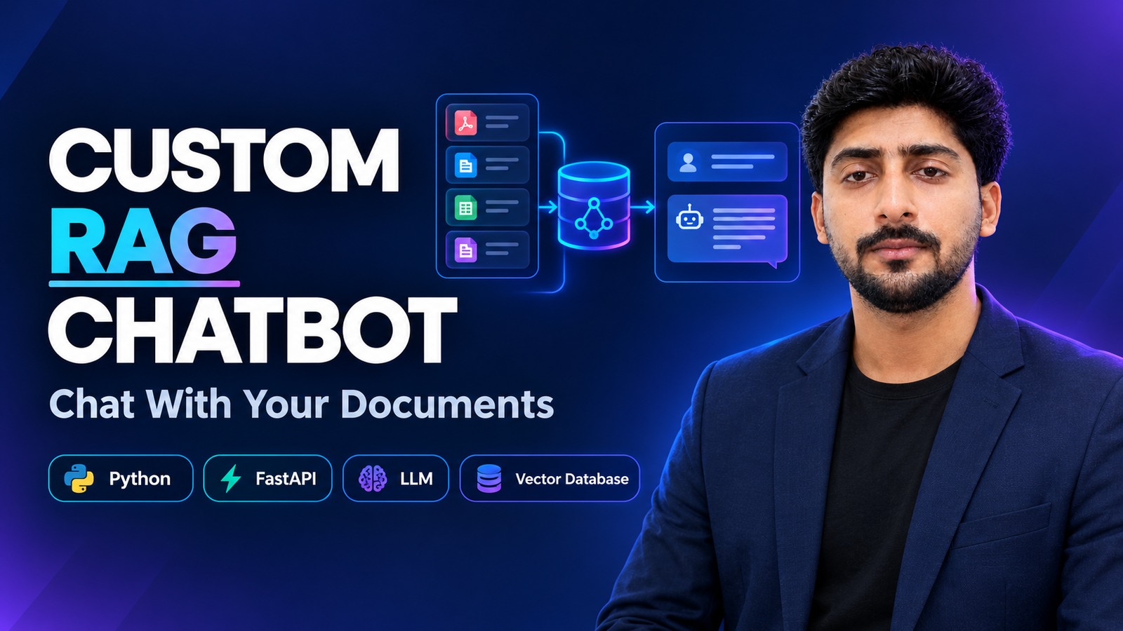 I will build a custom RAG chatbot and AI application with Python