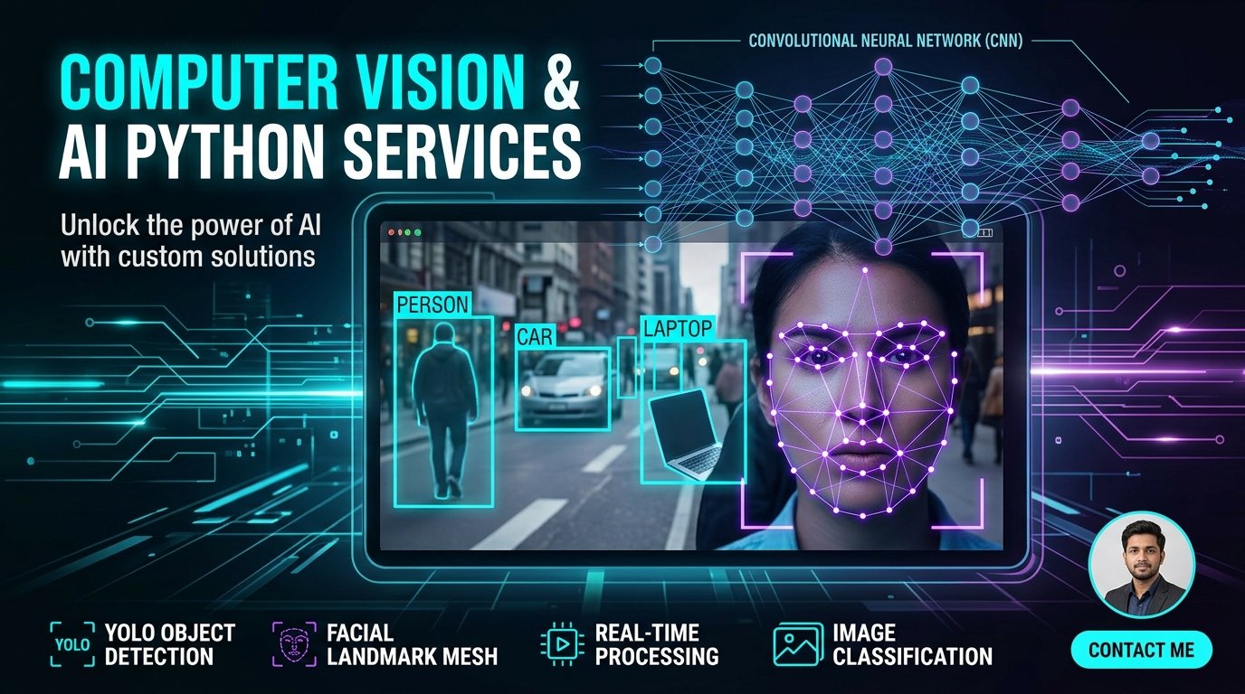 I will develop custom computer vision models and AI Python solutions