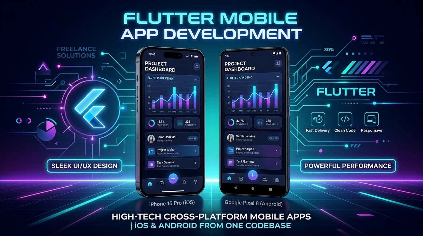 I will develop custom Flutter mobile applications for iOS and Android