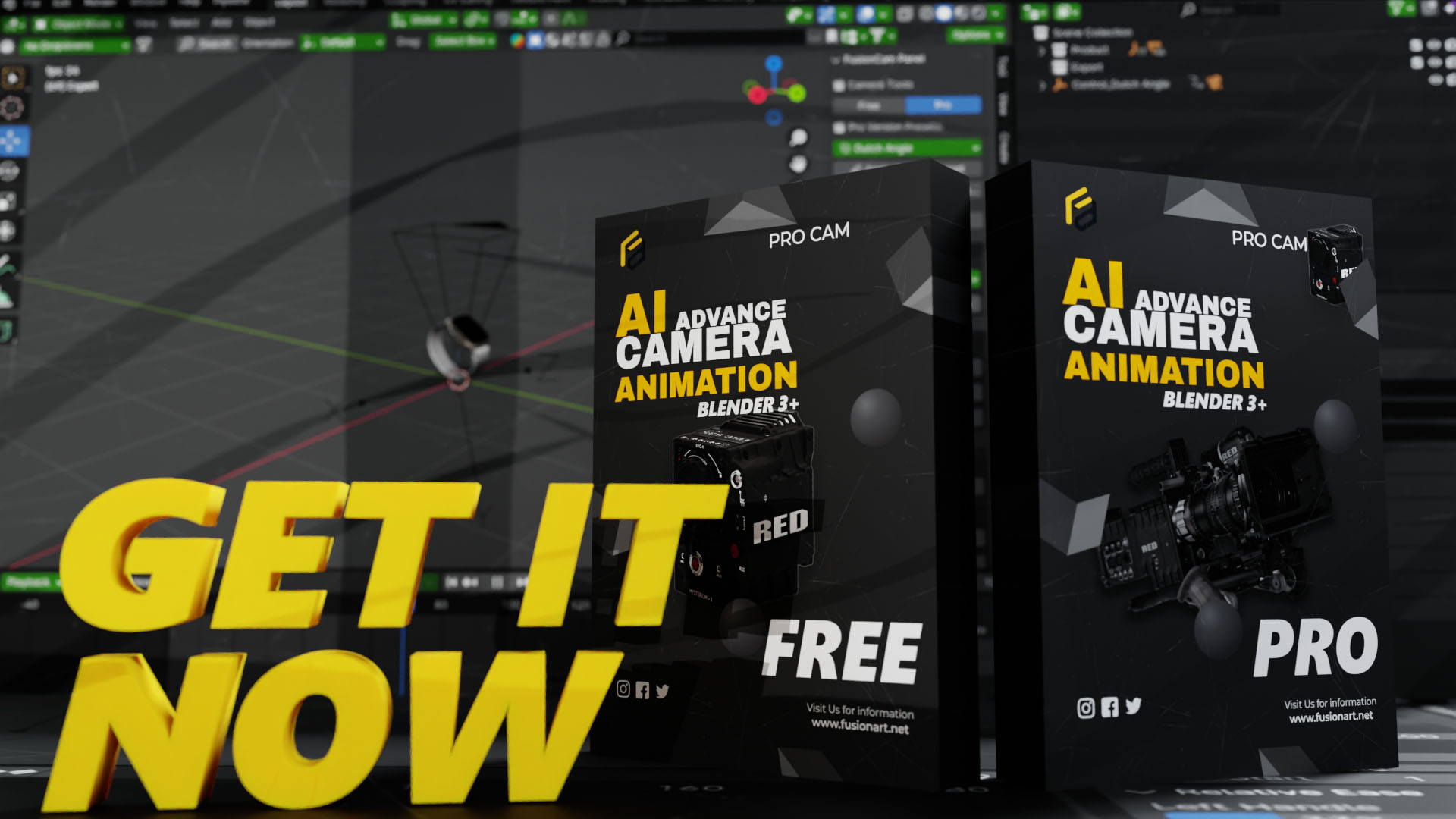 AI Powered | FusionCam Pro | The Ultimate Camera Animation Add On for Blender 4.1+