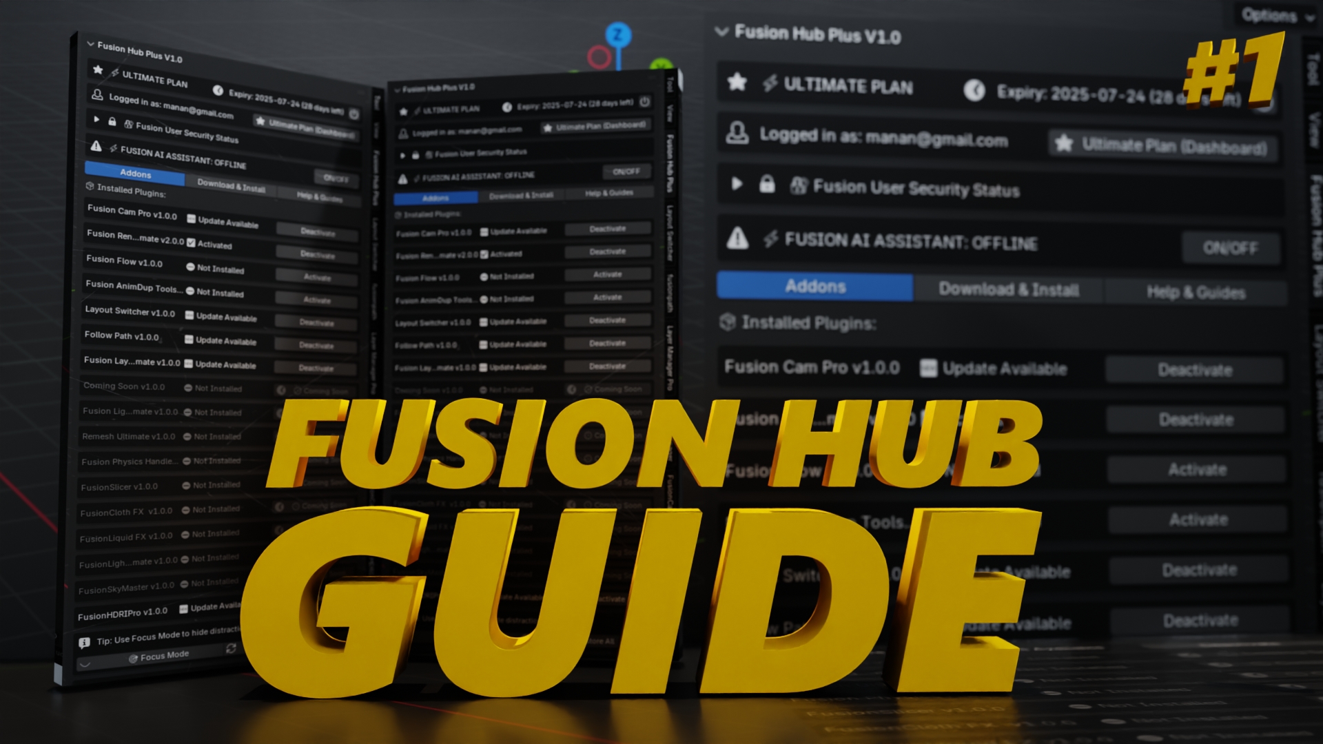 Fusion Hub Explained –Part 1  License, Features, Installation Blender Plugin Hub
